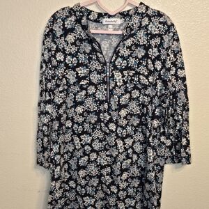 Kimchi Blue Floral Zip-Up Top